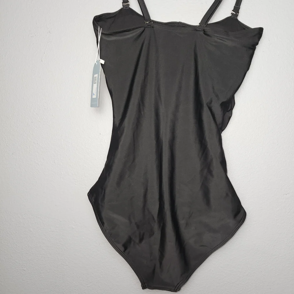 Smismivo black one piece swimsuit. Medium - Picture 6 of 12
